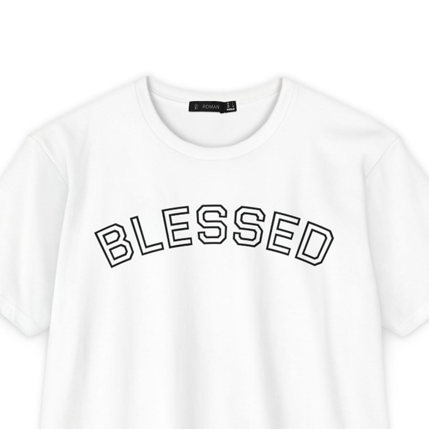 Blessed Arch Lettering Tee – White