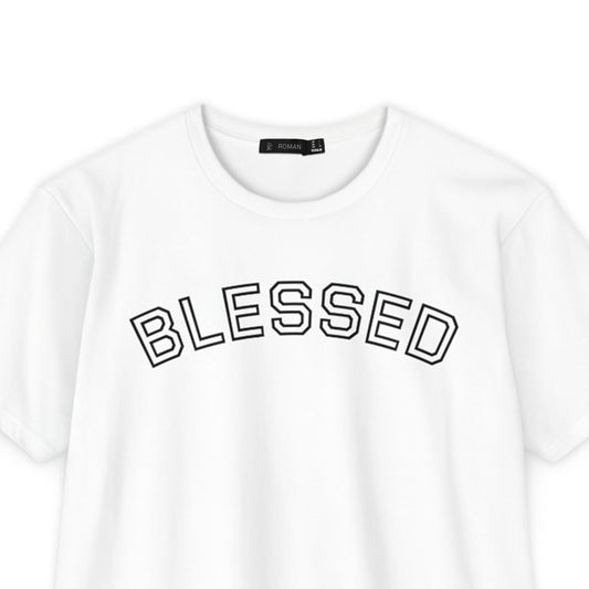 Blessed Arch Lettering Tee – White