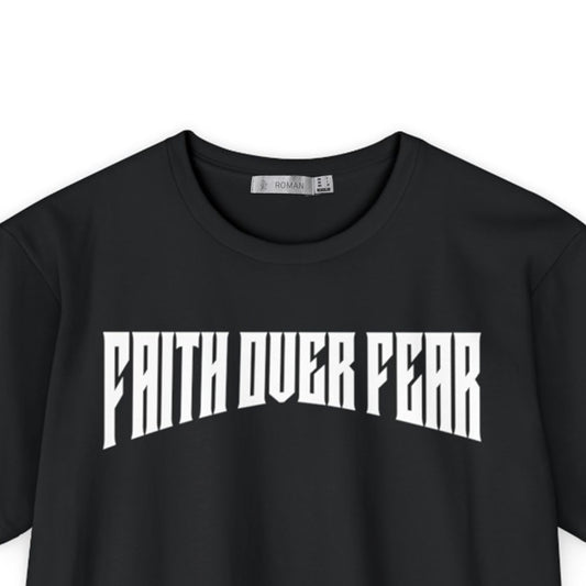 Faith Over Fear Statement Tee – Black